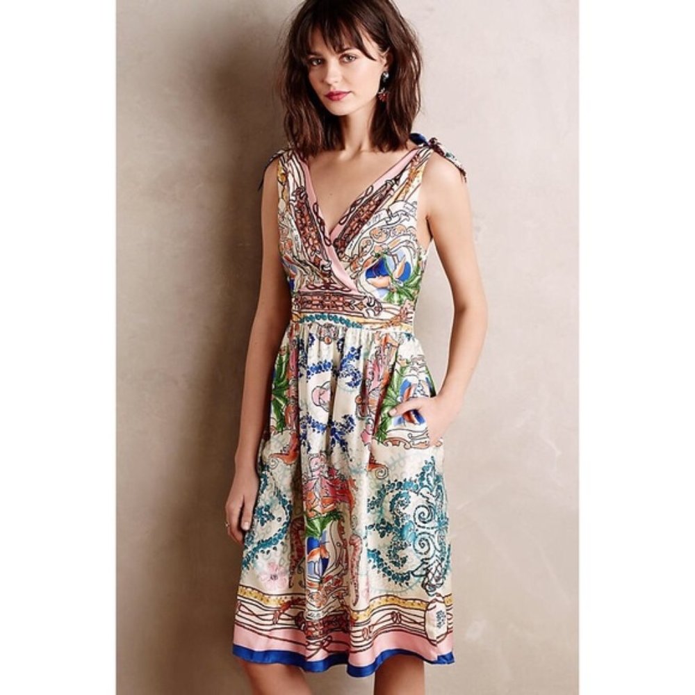 Anthropologie- Colette Dinnigan- Silk Dress- Size 0